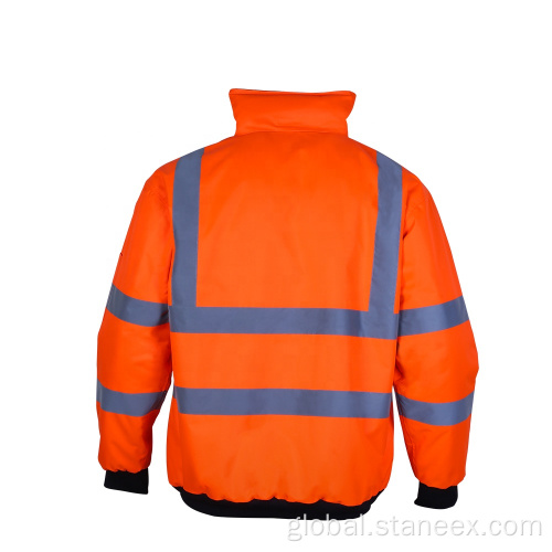 Safety Reflective Jacket Class 3 Full Zipper Bomber Yellow Work Hoodie Factory